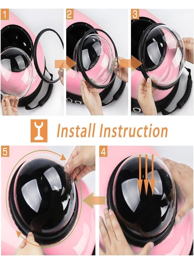 VAYINATO® Astronaut Space Bubble Portable Pet Backpack Travel Carrier, Waterproof, Breathable Outdoor Transport for Cat and Small Dog Mutil Colors to Choose (Pink) - Image 2